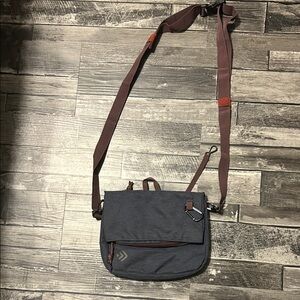 Charcoal Messenger Bag with Adjustable Strap